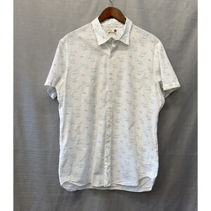 Bonobos Shirt Mens Size XL Long Tailored Bird Print Beachy Coastal Resort